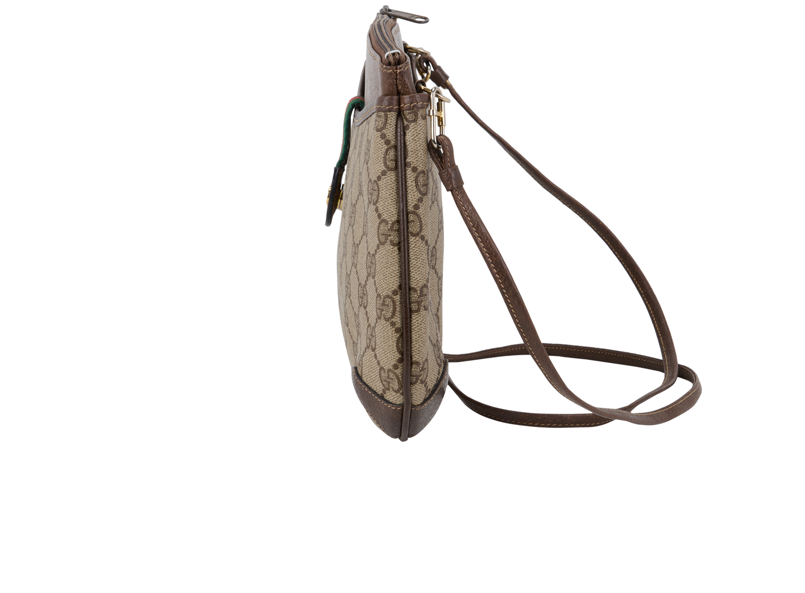 Sherry Line Shoulder Bag, &pound;395, Handbags, Beige/Brown, Canvas, Bottom view